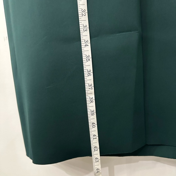 NWT ELIZA J Asymmetric Draped Ruffle Scuba Sheath Dress in Hunter Green Size 24w - Picture 4 of 13